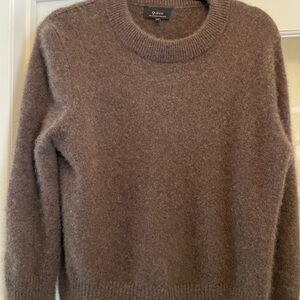 Quince XS Women 100% Mongolian Cashmere Crewneck Luxurious Brown Cozy Sweater